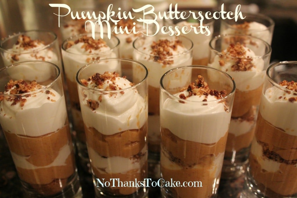 Pumpkin Butterscotch Mini Desserts | No Thanks to Cake