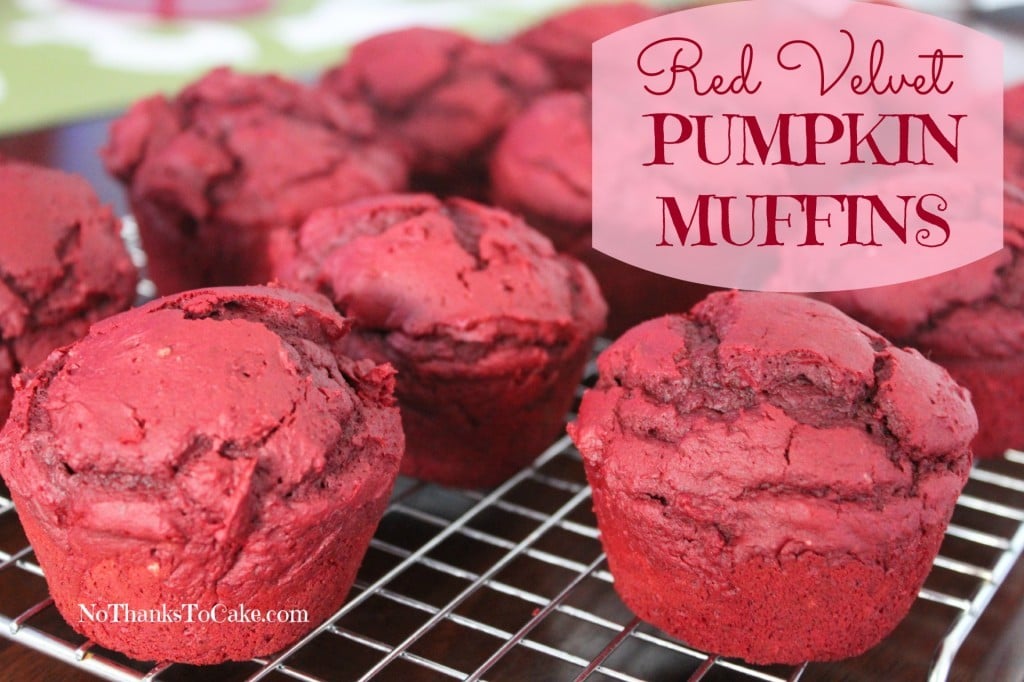 Red Velvet Pumpkin Muffins | No Thanks to Cake