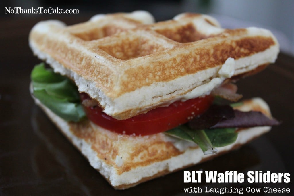 BLT Waffle Sliders with Laughing Cow Cheese | No Thanks to Cake