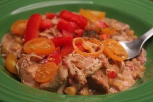 Slow Cooker Creamy Chicken Chili | No Thanks to Cake