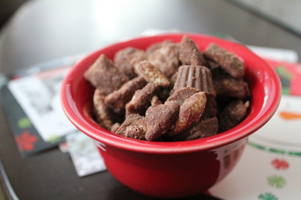 Peanut Butter Brownie Puppy Chow | No Thanks to Cake