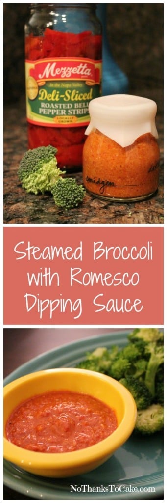 Steamed Broccoli with Romesco Sauce | No Thanks to Cake