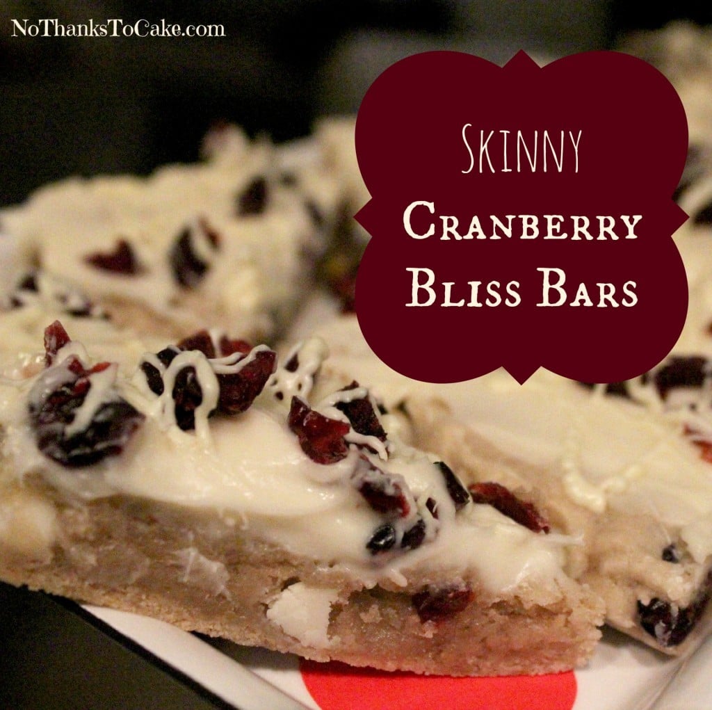 Skinny Cranberry Bliss Bars | No Thanks to Cake