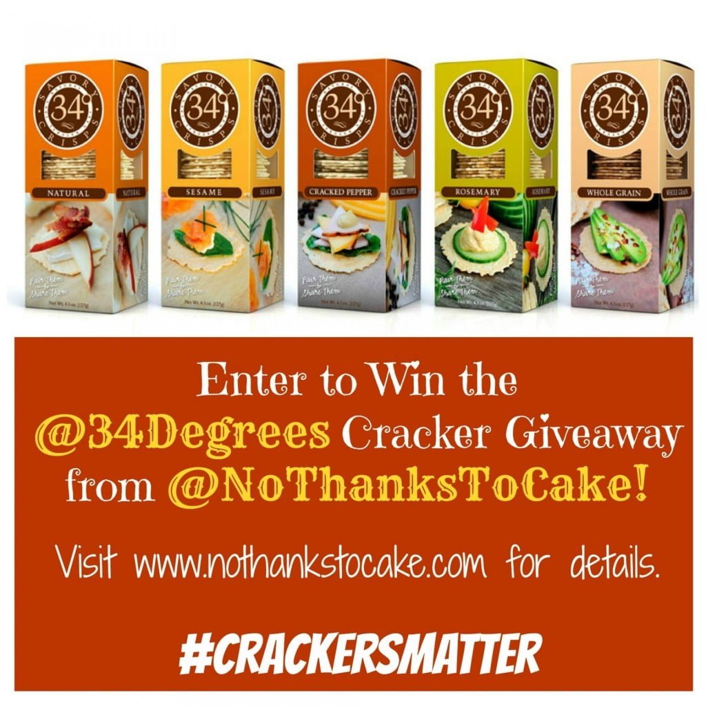 34 Degree Cracker Giveaway | No Thanks to Cake
