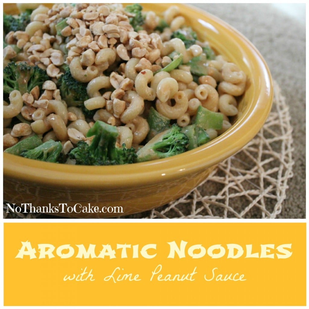 Aromatic Noodles with Lime Peanut Sauce | No Thanks to Cake