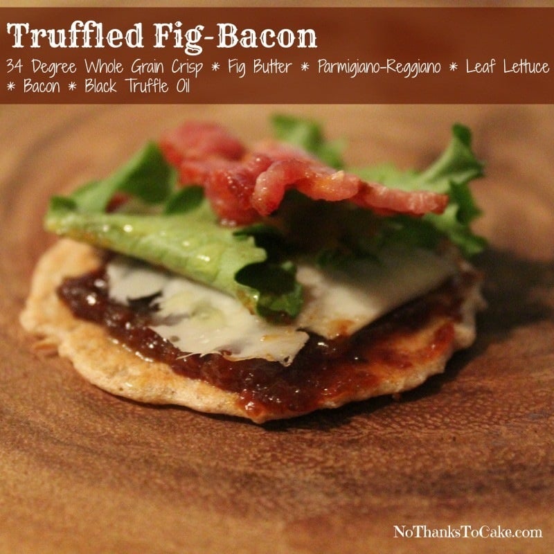 Truffled Fig Bacon Pairing 34 Degrees Crackers | No Thanks to Cake