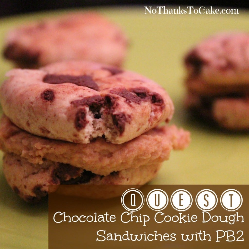 Quest Chocolate Chip Cookie Dough Sandwiches with PB2 | No Thanks to Cake
