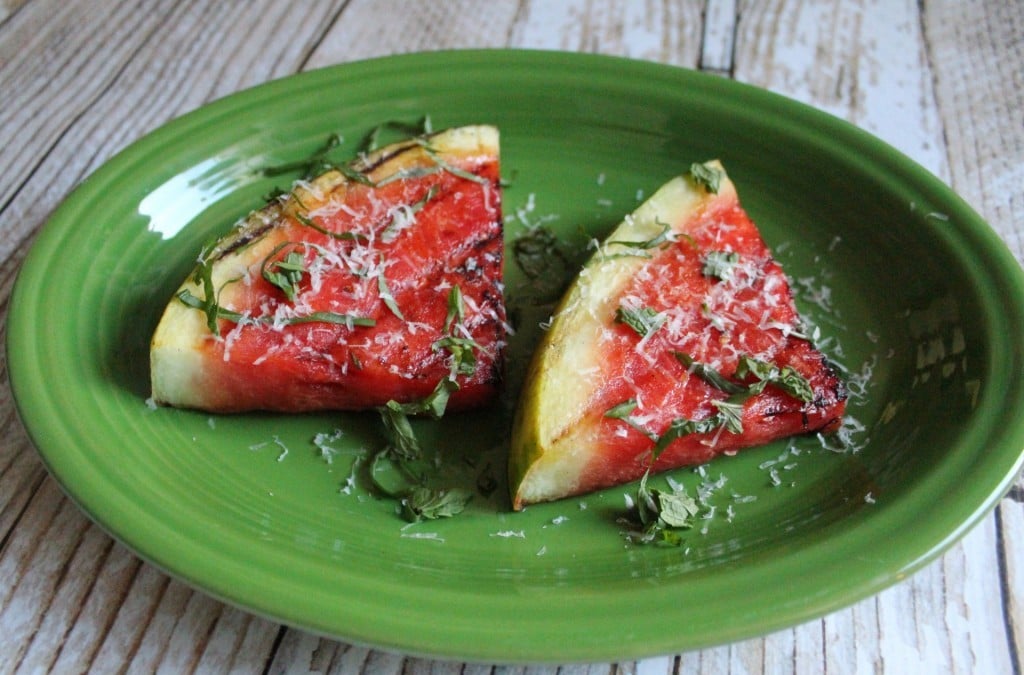 Grilled Watermelon with Fresh Herbs and Parmesan | No Thanks to Cake