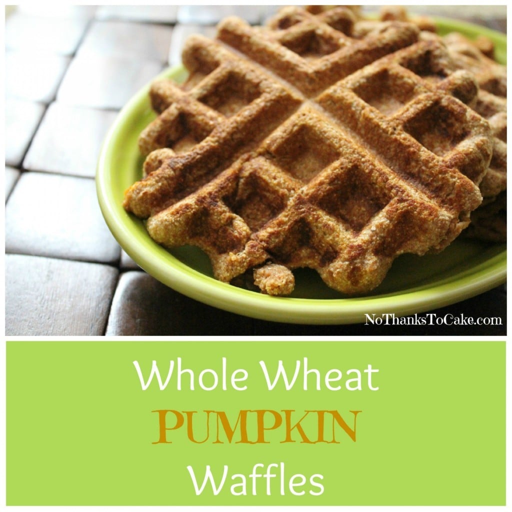 Whole Wheat Pumpkin Waffles | No Thanks to Cake