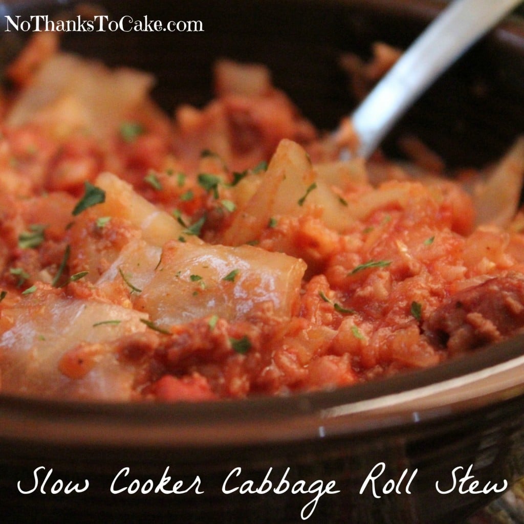 Slow Cooker Cabbage Roll Stew | No Thanks to Ca