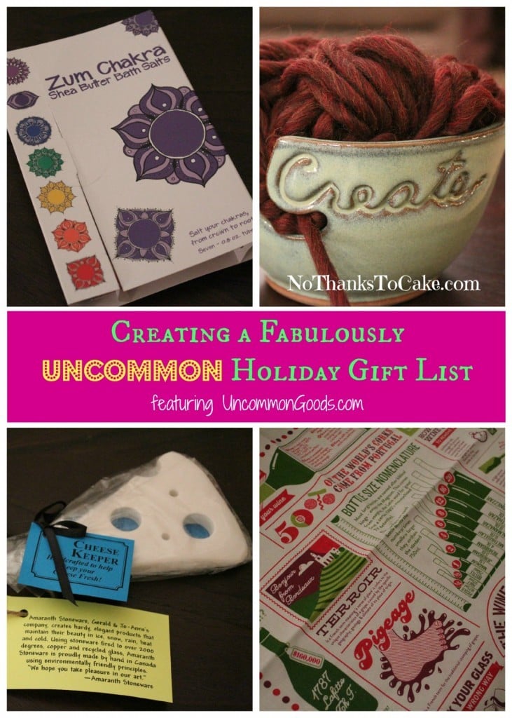 Creating a Fabulously Uncommon Holiday Gift List | No Thanks to Cake