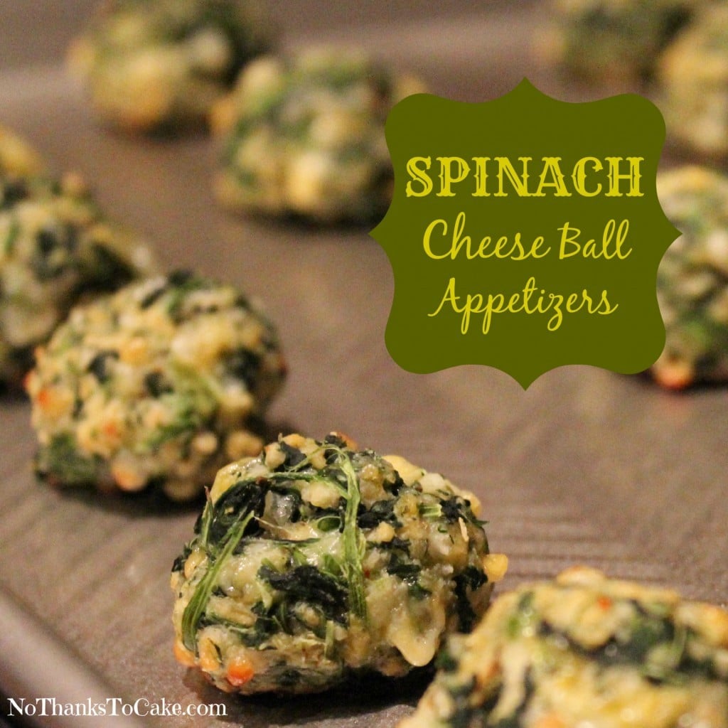 Spinach Cheese Ball Appetizers | No Thanks to Cake