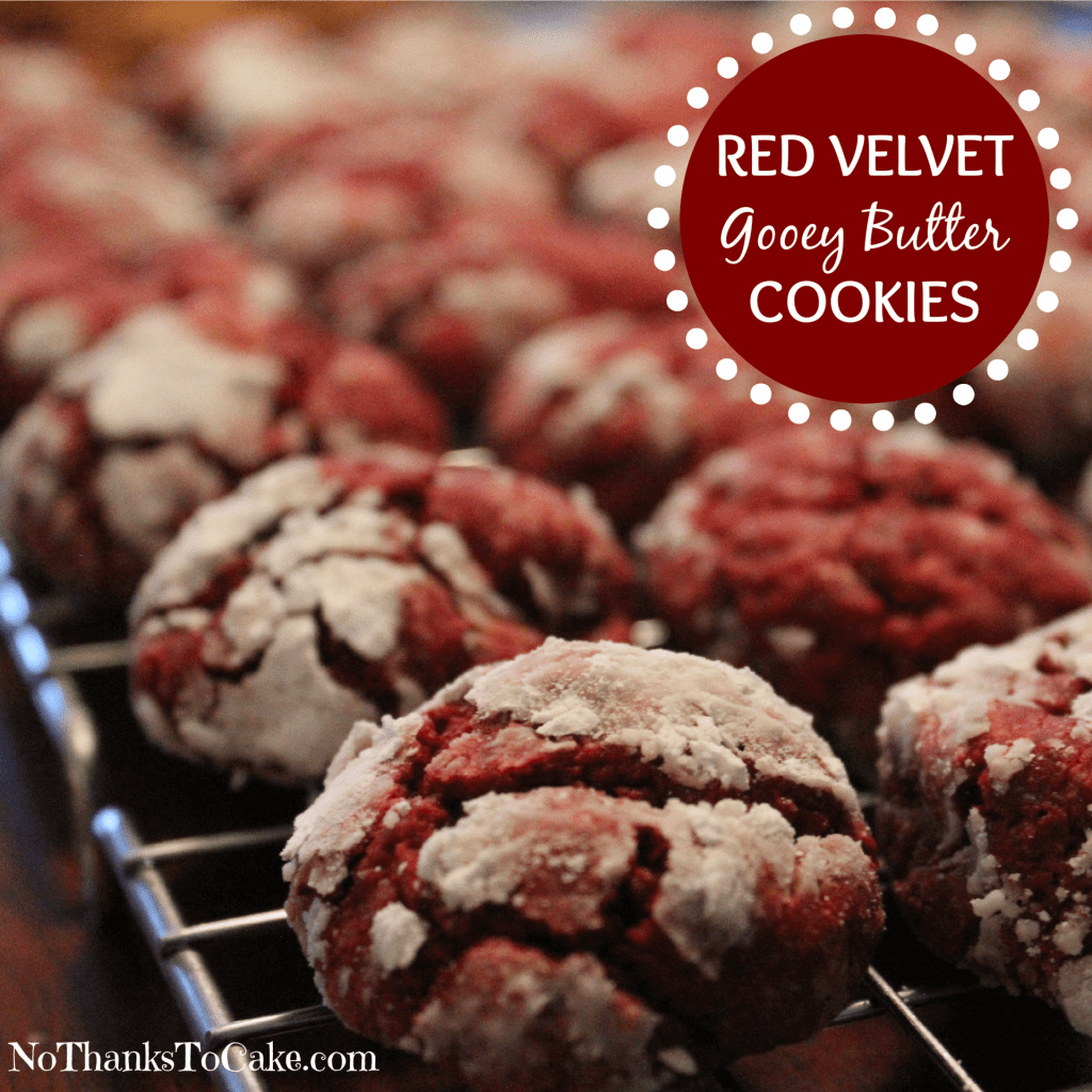 Red Velvet Gooey Butter Cookies | No Thanks to Cake