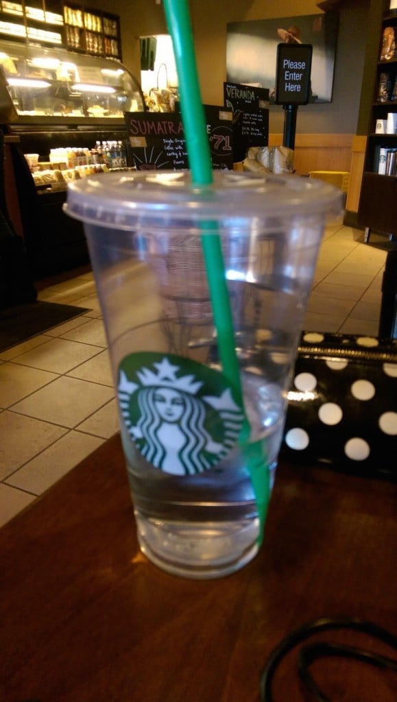 Starbucks Venti Ice Water | No Thanks to Cake