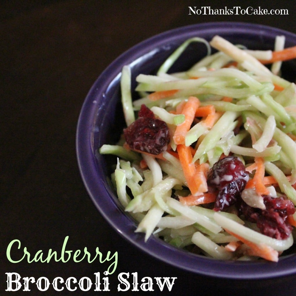 Cranberry Broccoli Slaw | No Thanks to Cake
