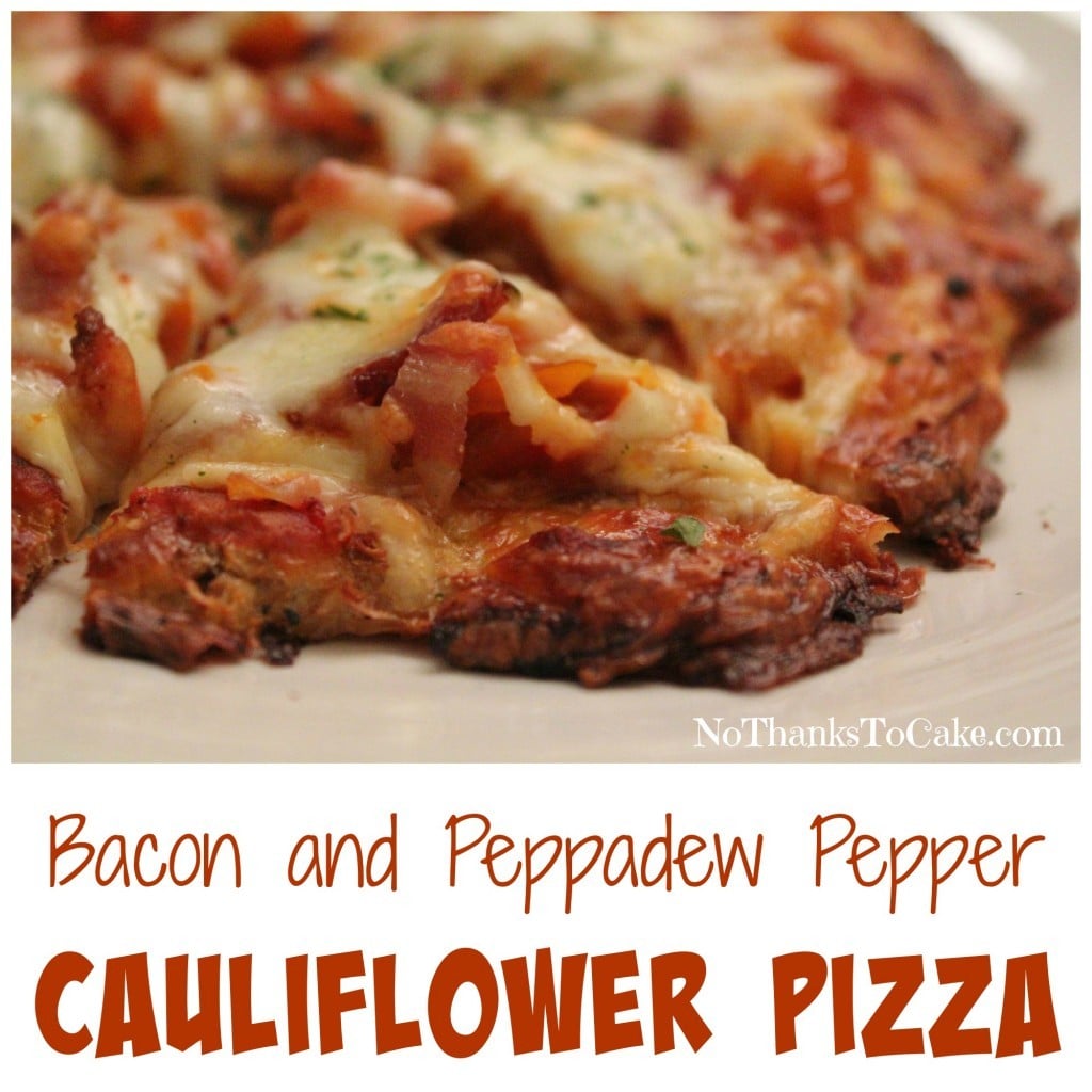 Bacon and Peppadew Pepper Cauliflower Pizza | No Thanks to Cake
