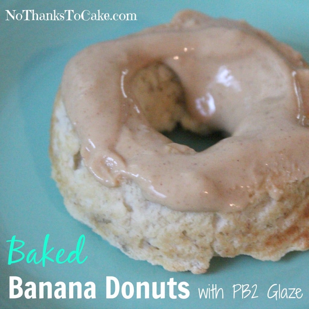 Baked Banana Donuts with PB2 Glaze | No Thanks to Cake