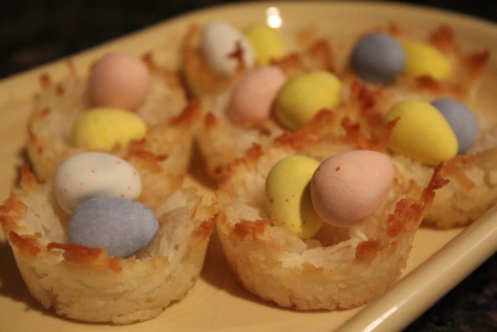Coconut Easter Macaroon Nests | No Thanks to Cake