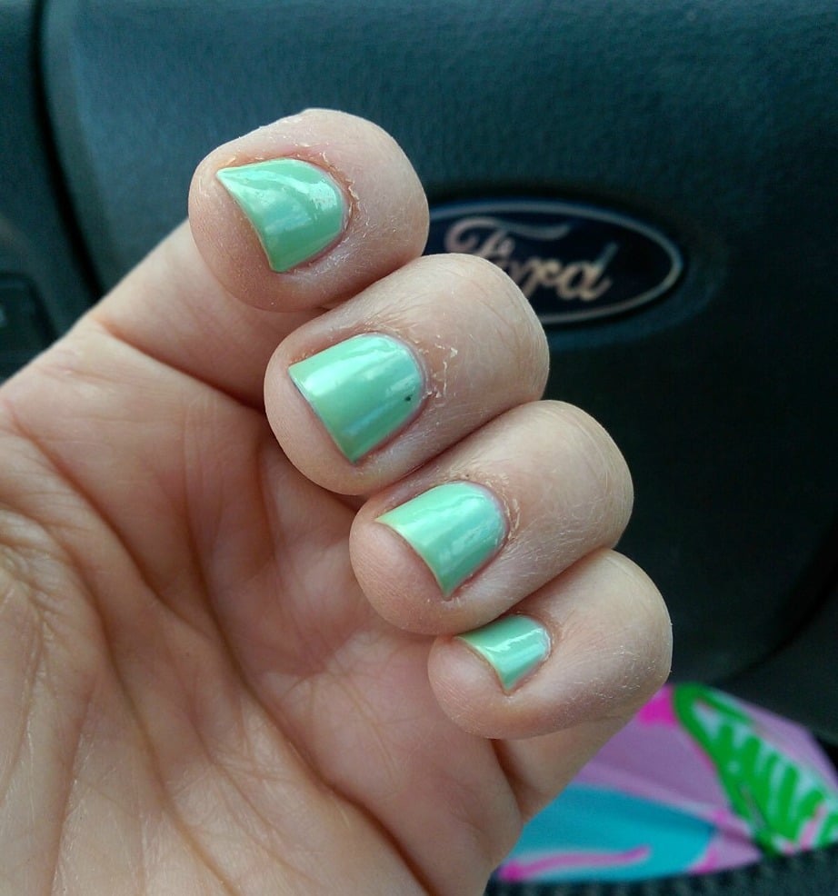 Nails Turquoise and Caicos | No Thanks to Cake