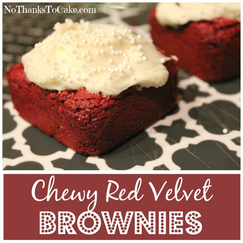 Chewy Red Velvet Brownies | No Thanks to Cake