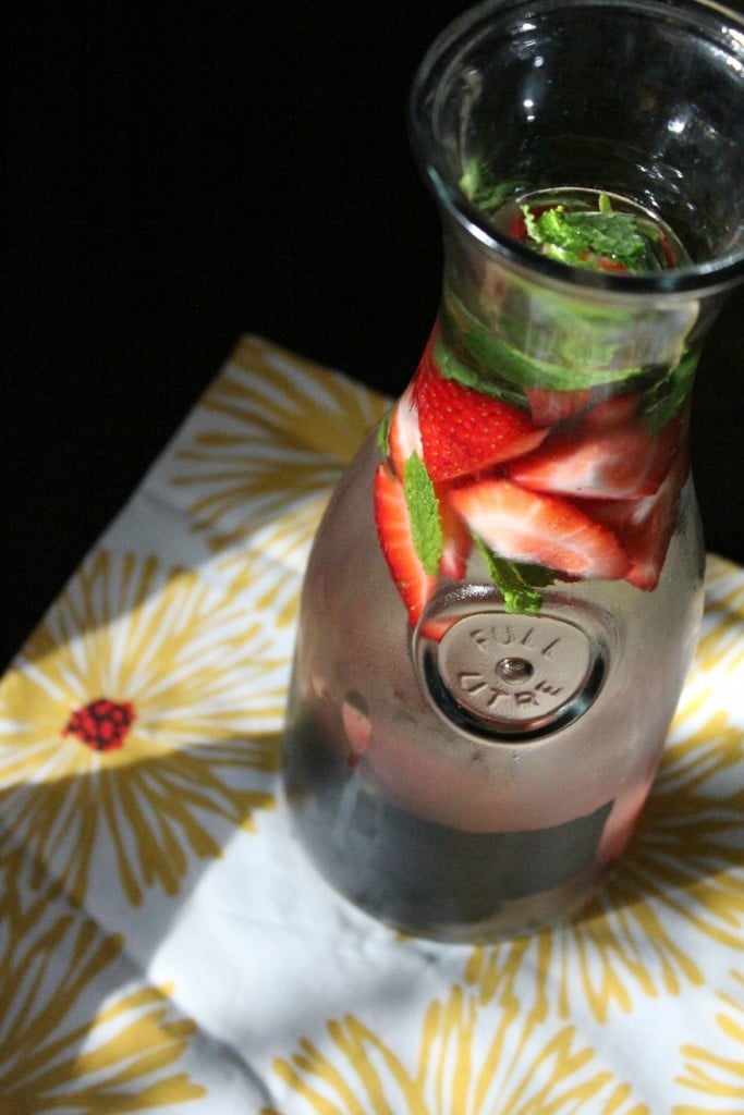 Strawberry Mint Flavored Water | No Thanks to Cake