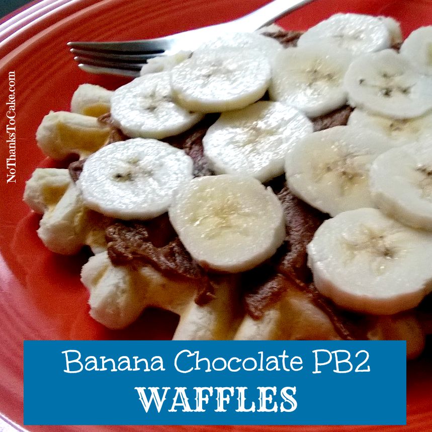 Banana Chocolate PB2 Waffles | No Thanks to Cake
