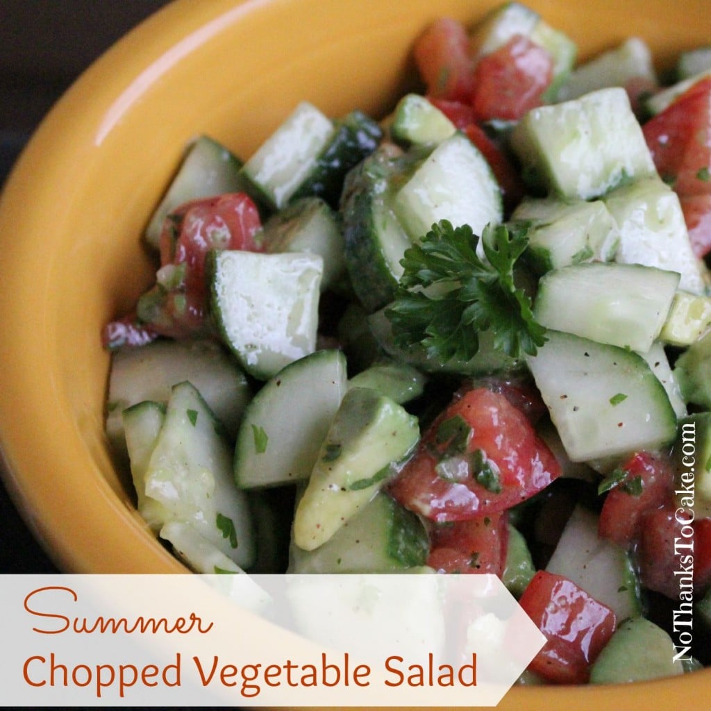 Summer Chopped Vegetable Salad | No Thanks to Cake