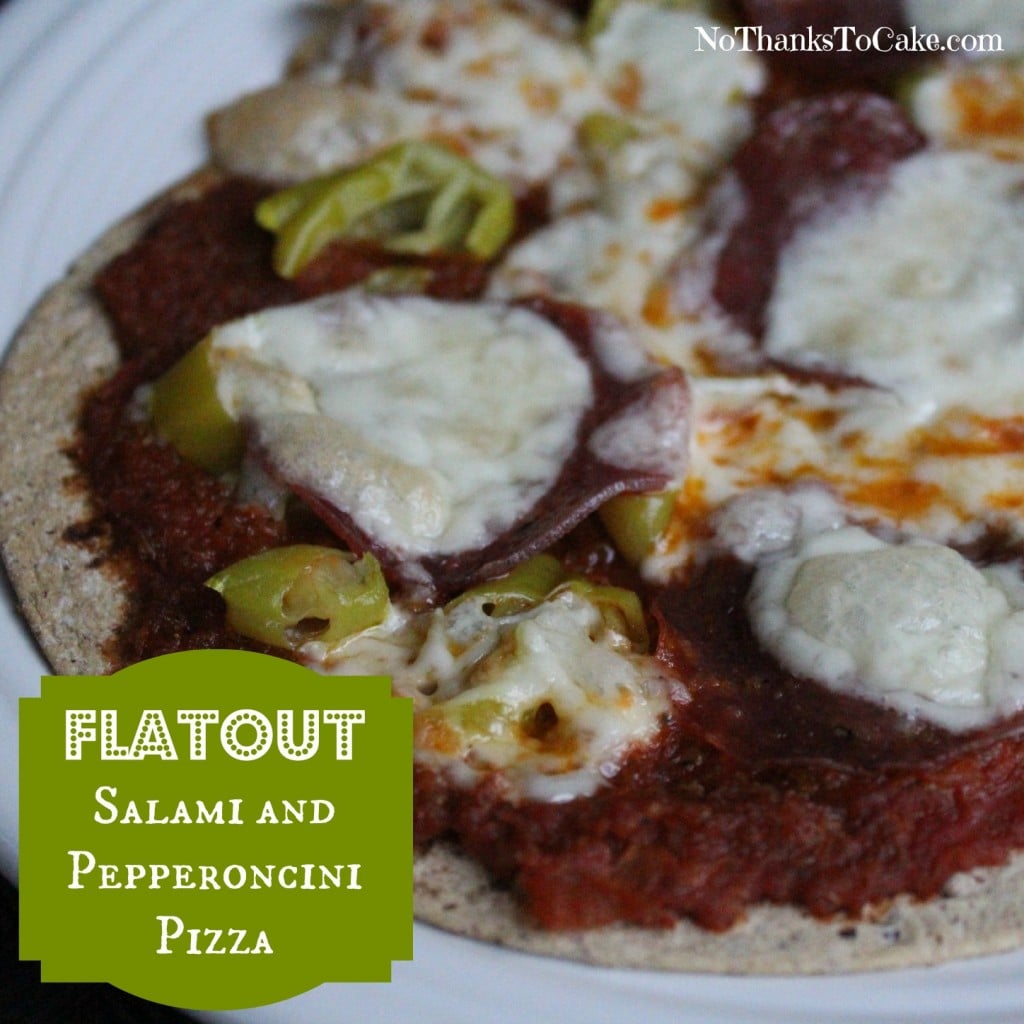 Flatout Salami and Pepperoncini Pizza | No Thanks to Cake