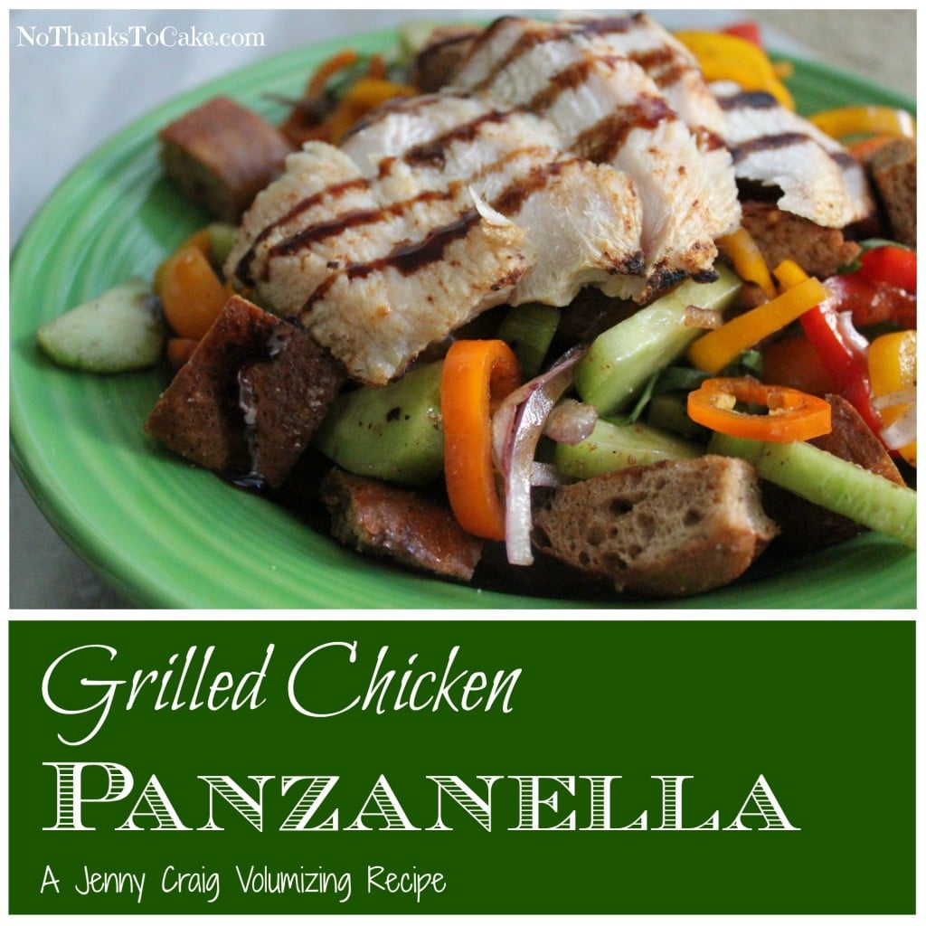 Jenny Craig Chicken Panzanella Volumizing Recipe | No Thanks to Cake