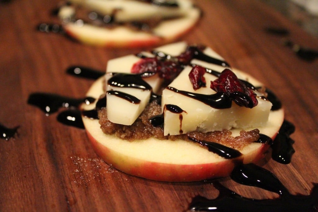 Apple and Manchego Cheese Bites with Balsamic Walnut Butter | No Thanks to Cake