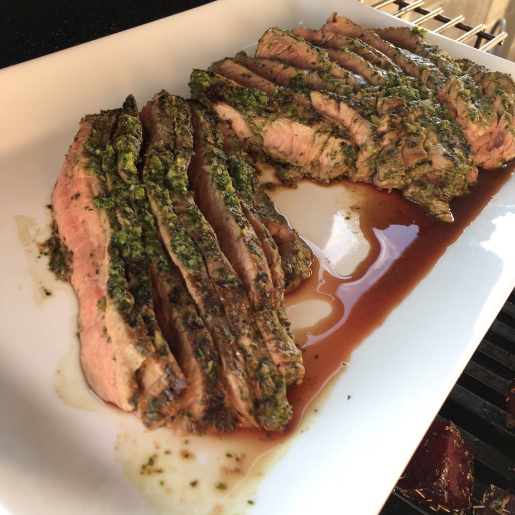 Uncorked Kitchen Backyard BBQ Chimichurri Flank Steak | No Thanks to Cake