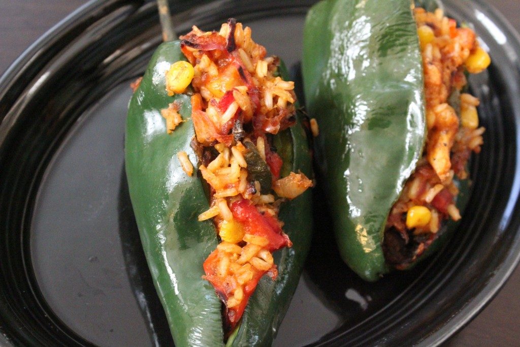Jenny Craig Queso-Topped Stuffed Poblano Peppers | No Thanks to Cake