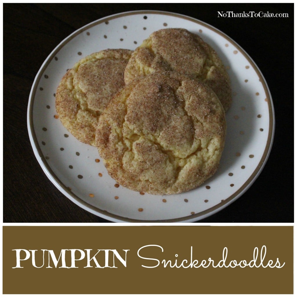 Pumpkin Snickerdoodles | No Thanks to Cake